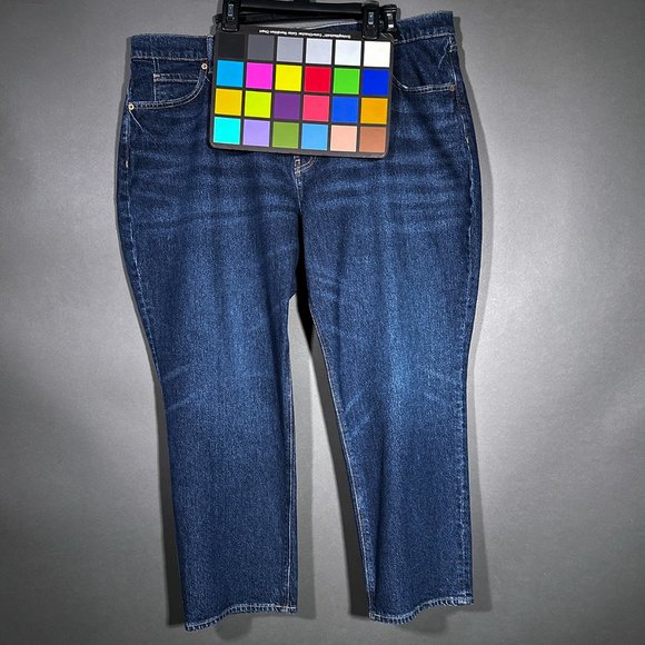 Old Navy Button Fly High Rise Slouchy Straight Secret Slim Pockets Size 18P - Picture 13 of 14